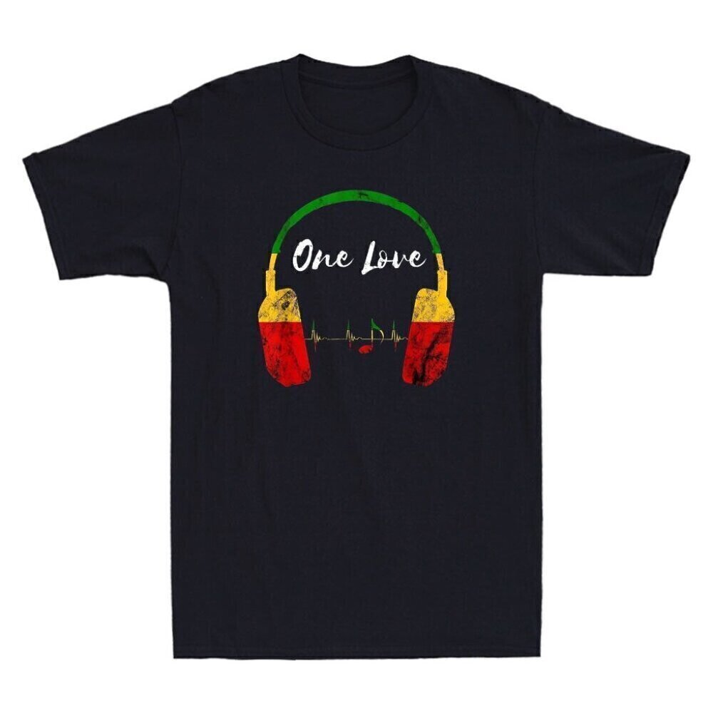 Rasta Reggae Music Retro Headphones Jamaican Pride One Love Classic T-Shirt